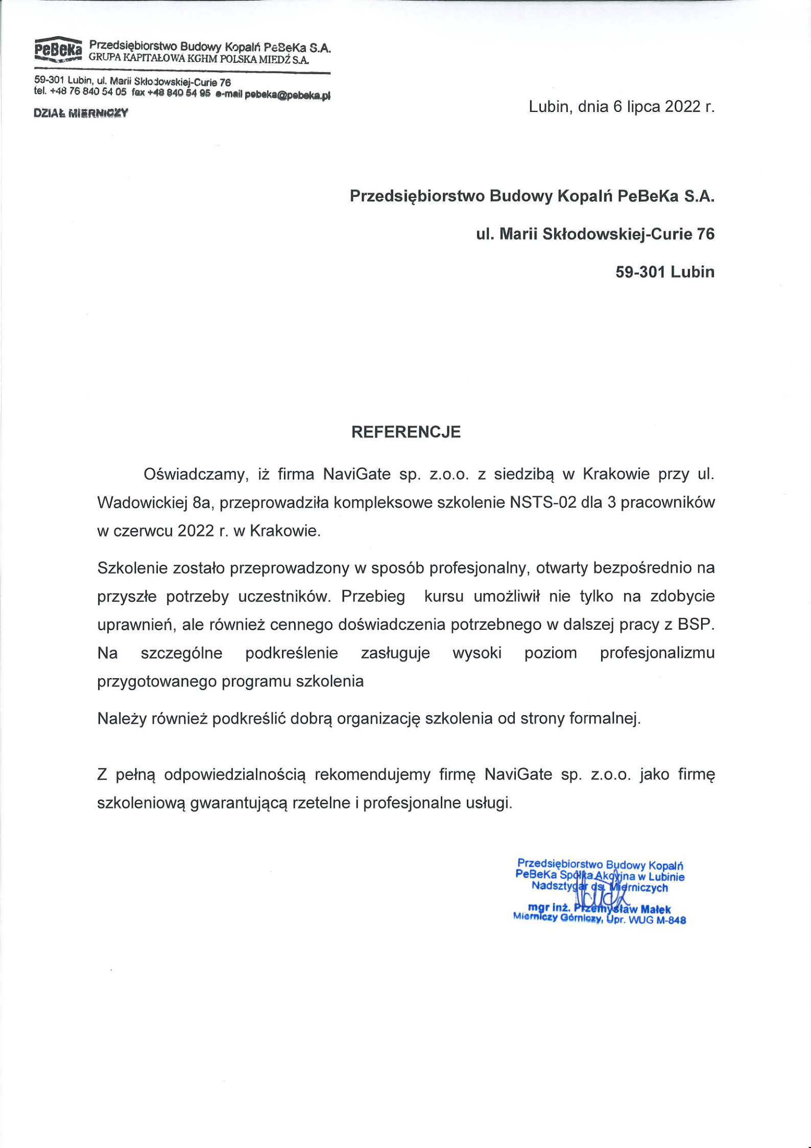 Przedsiębiorstwo Budowy Kopalń PeBeKa S.A.