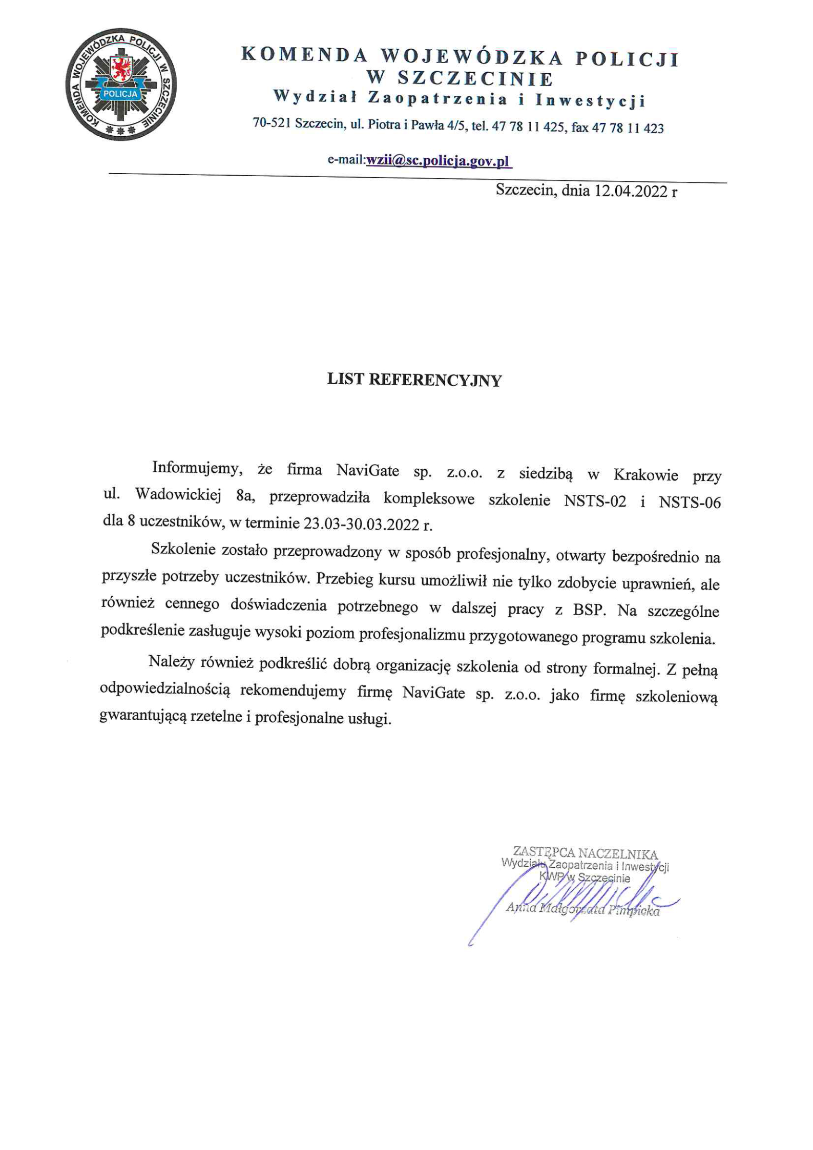 Komenda Wojewódzka Policji w Szczecinie