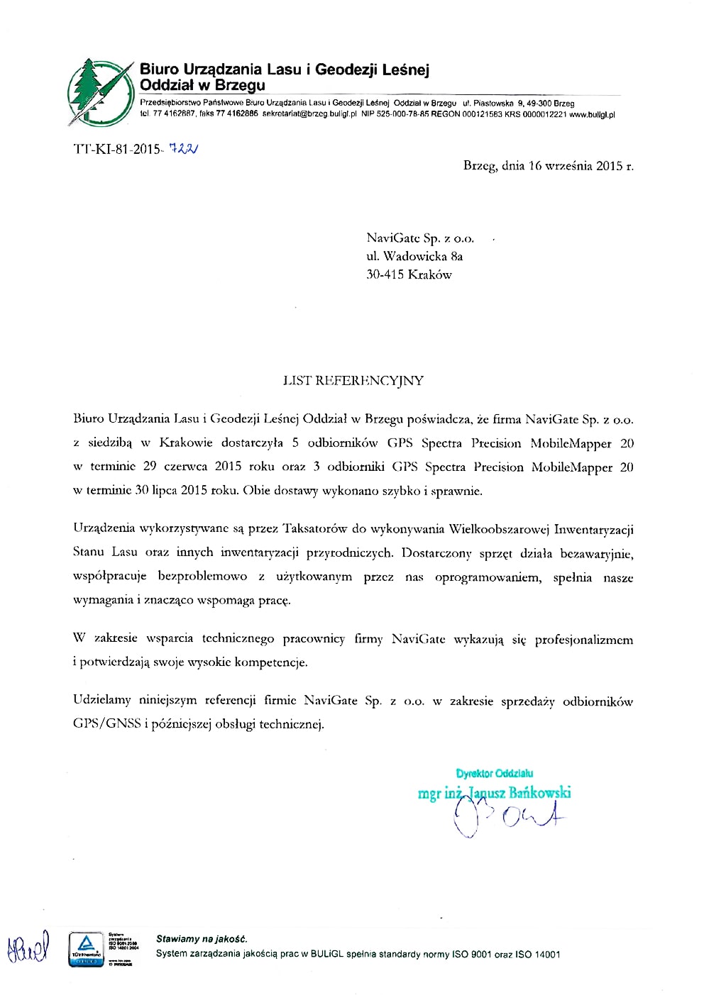 Biuro Urządzania Lasu i Geodezji Leśnej Oddział w Brzegu